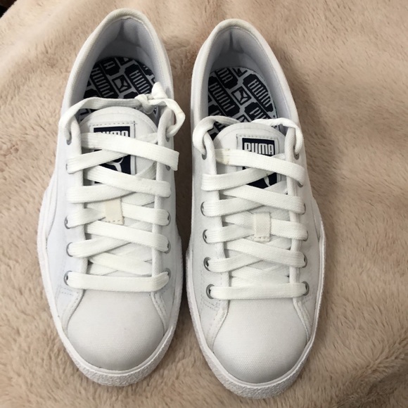 Puma Women’s Love Canvas Casual Sneakers White, Size 8 - Picture 2 of 6